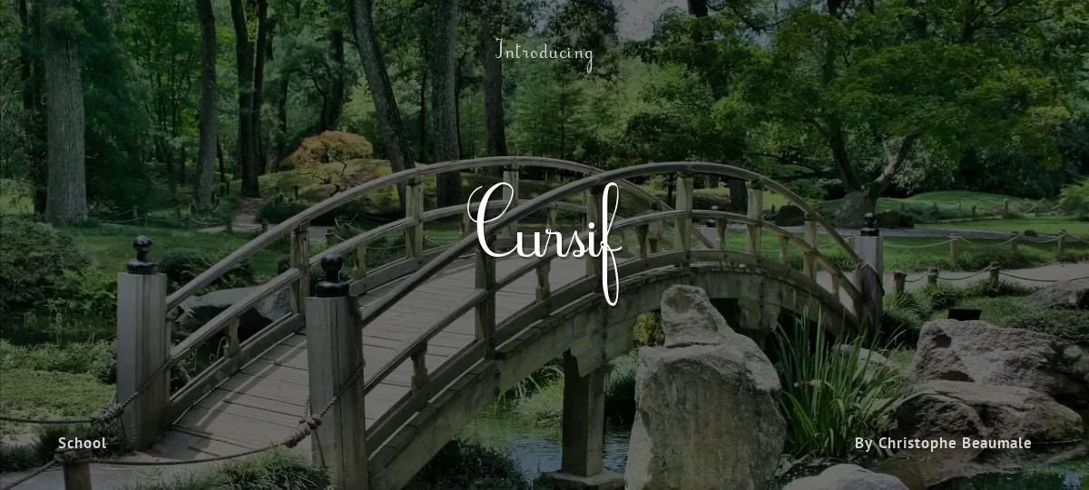 Cursif font preview