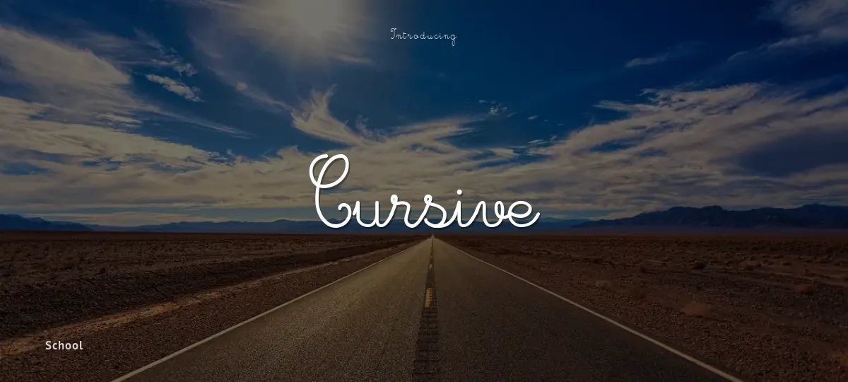 Cursive font preview
