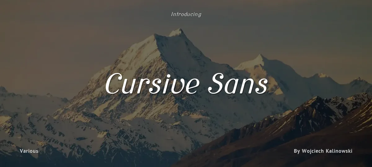 Cursive Sans font preview