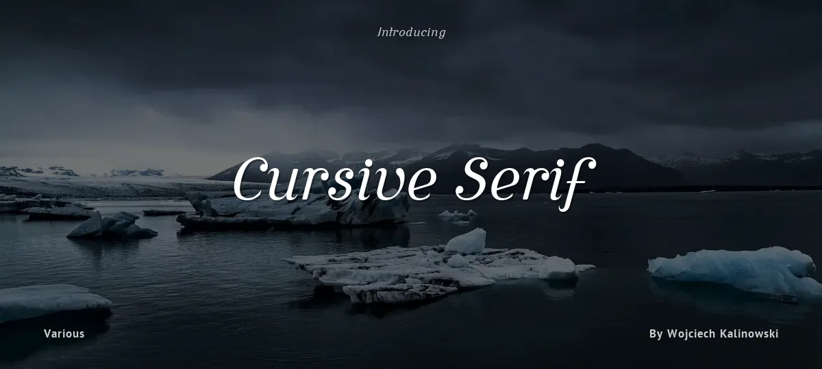 Cursive Serif font preview