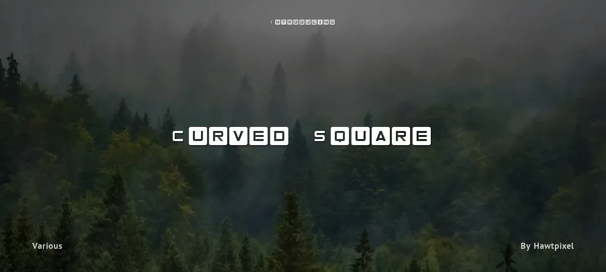 Curved Square font preview