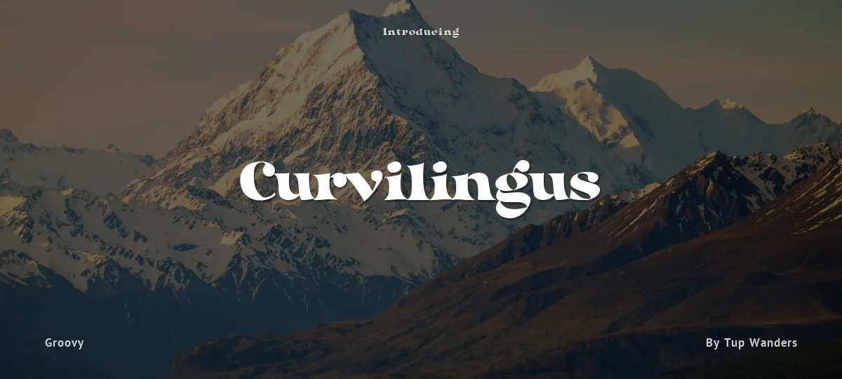 Curvilingus font preview