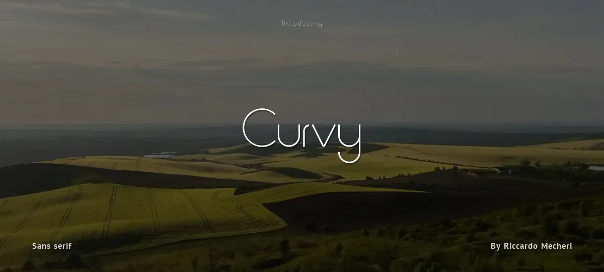 Curvy font preview