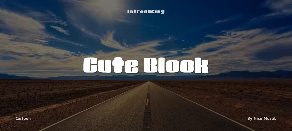 Cute Block font preview