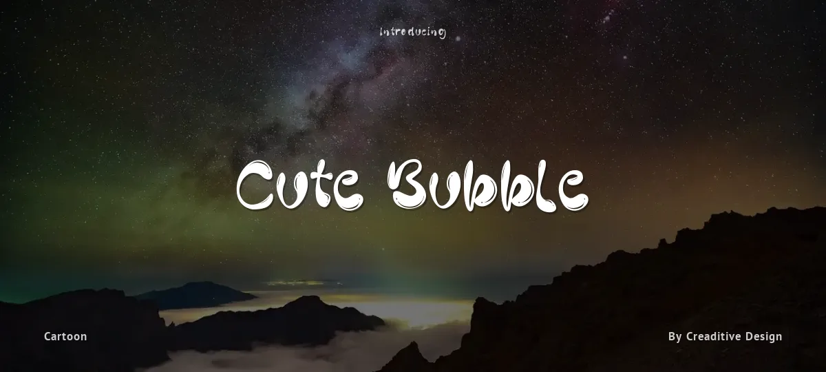 Cute Bubble font preview