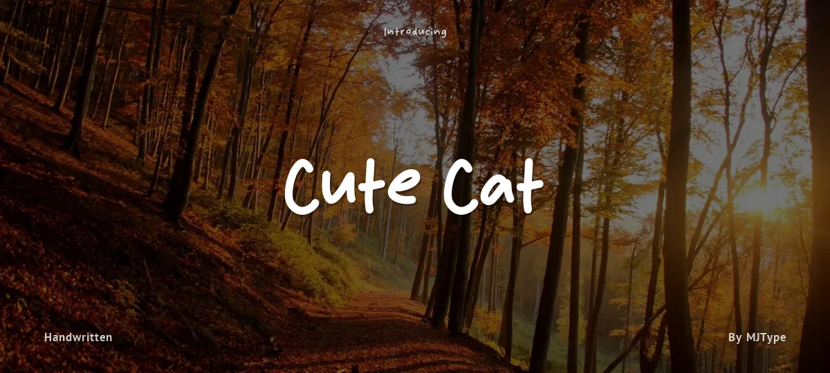 Cute Cat font preview
