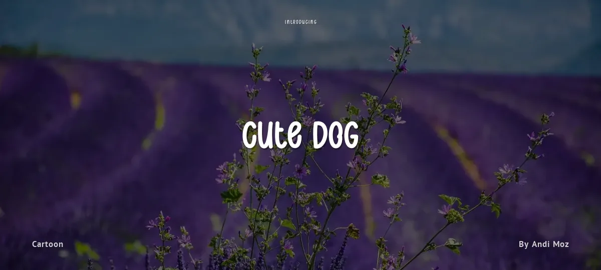 Cute Dog font preview