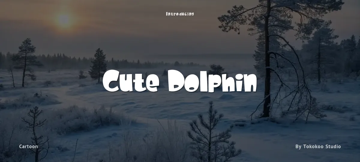 Cute Dolphin font preview