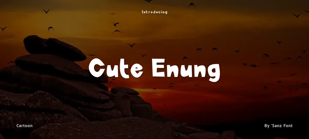 Cute Enung font preview