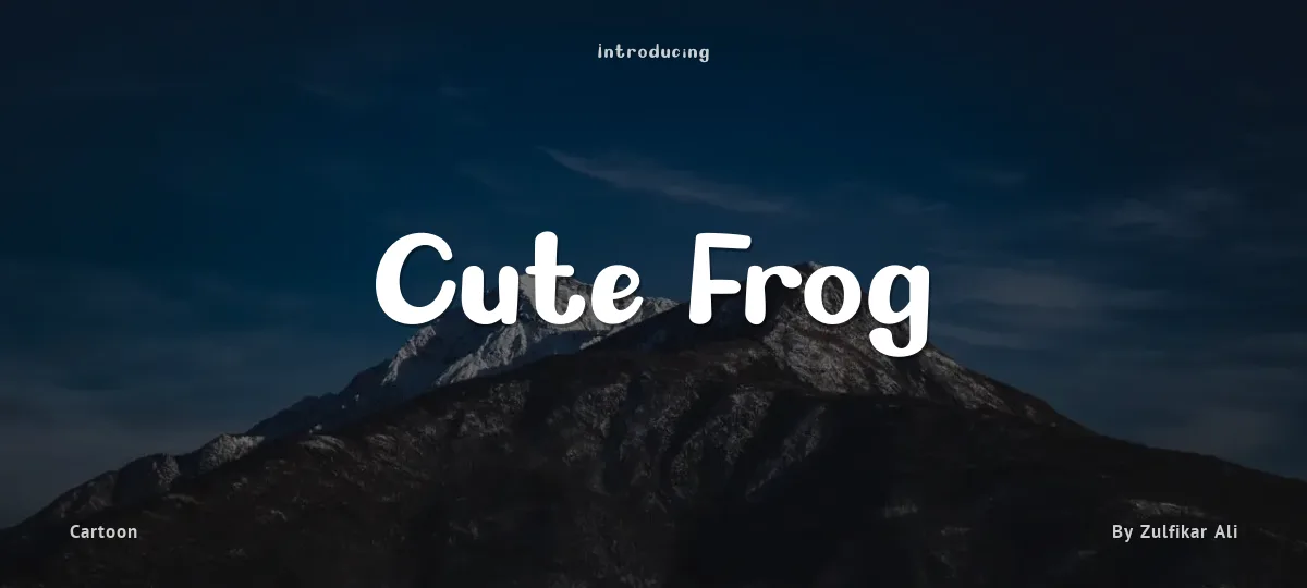 Cute Frog font preview