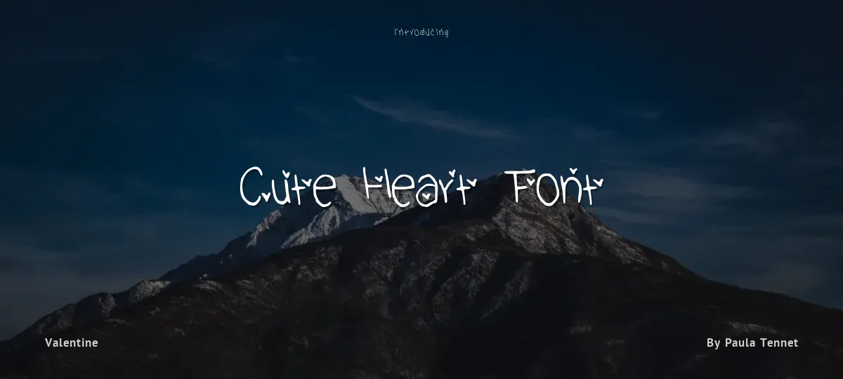 Cute Heart Font font preview