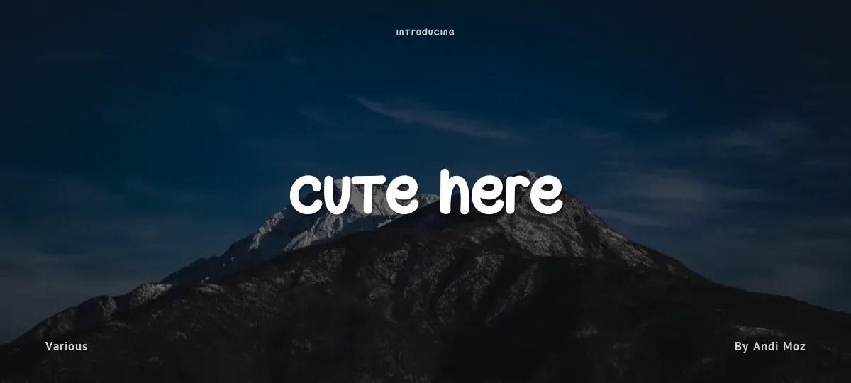 Cute Here font preview