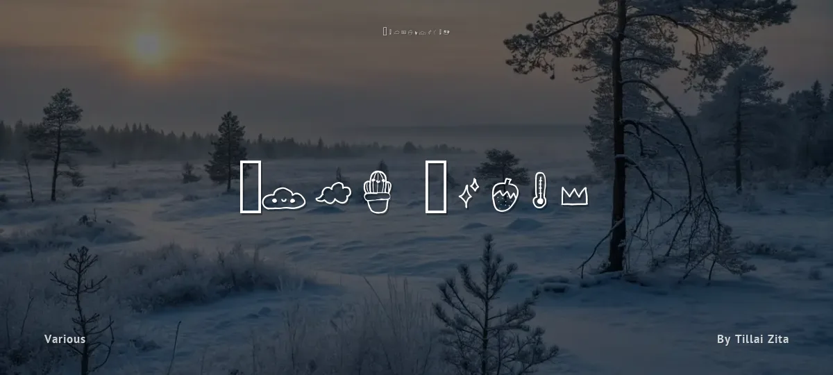 Cute Icons font preview
