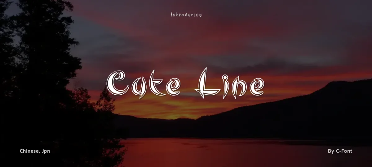 Cute Line font preview