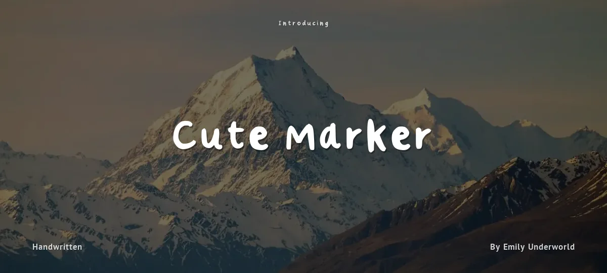 Cute Marker font preview