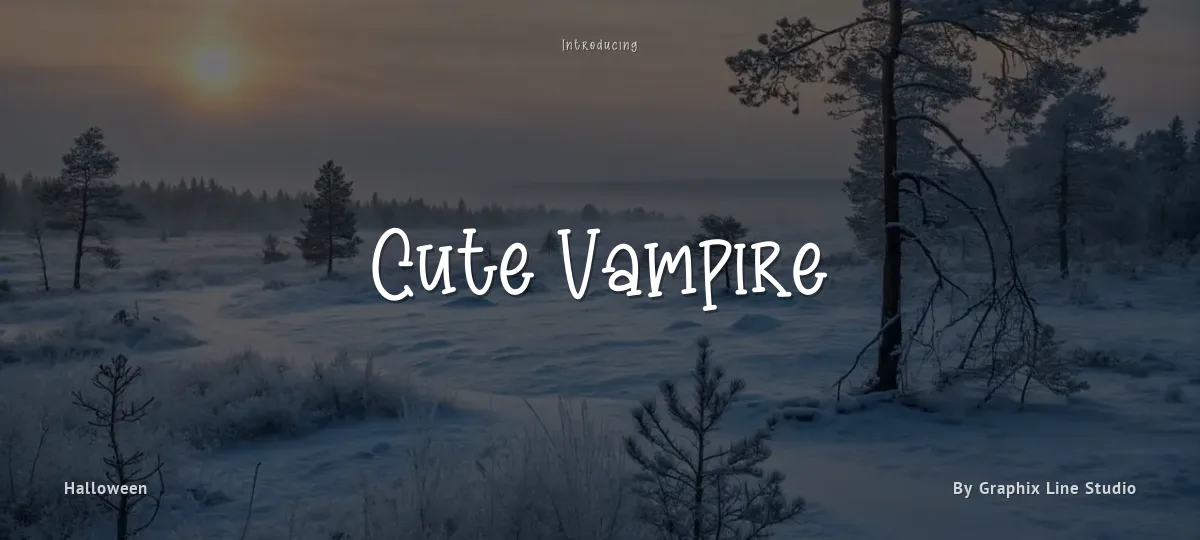 Cute Vampire font preview