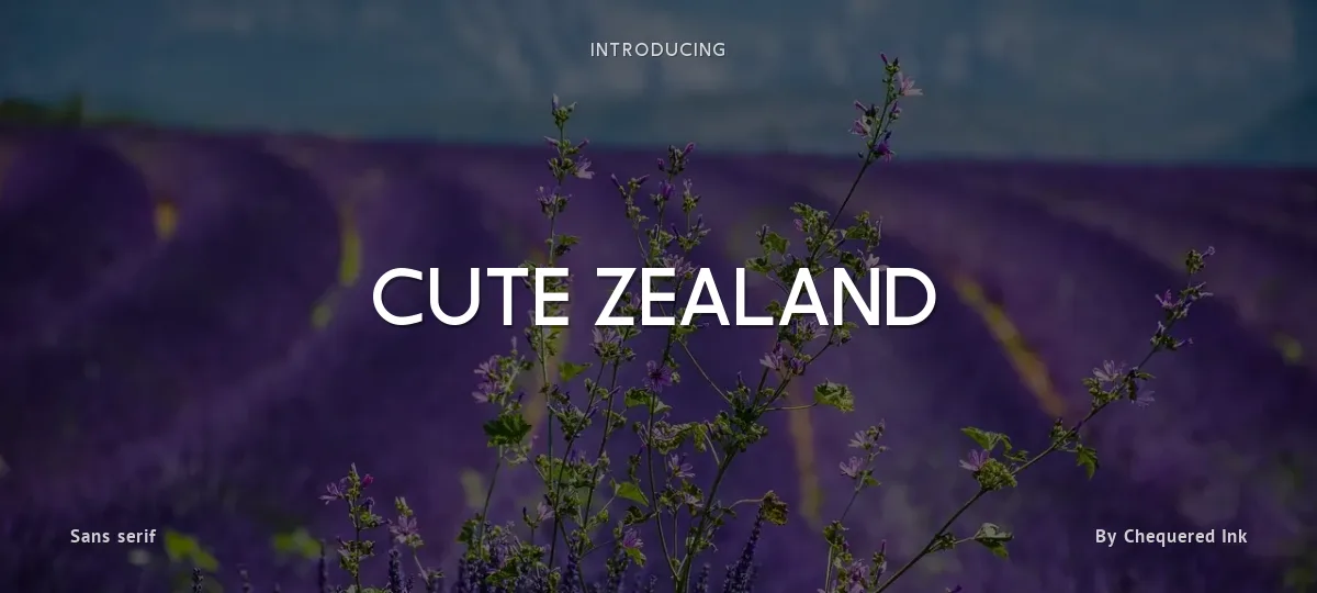 Cute Zealand font preview
