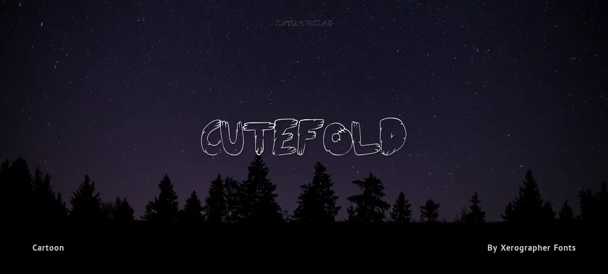 CuteFold font preview