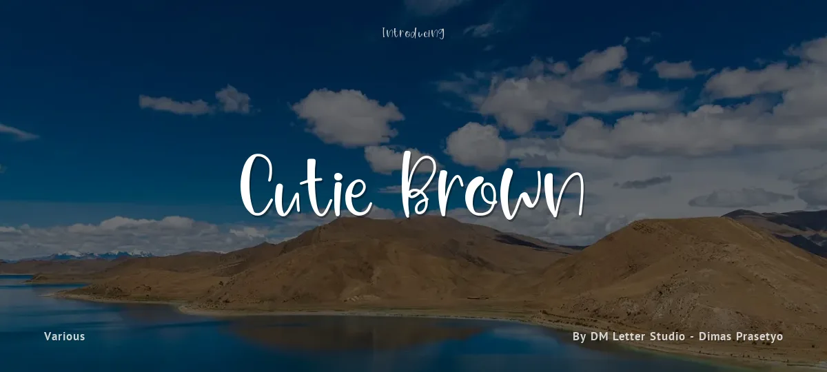 Cutie Brown font preview