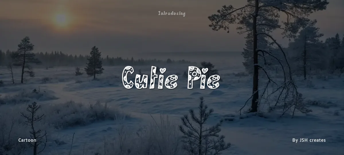 Cutie Pie font preview