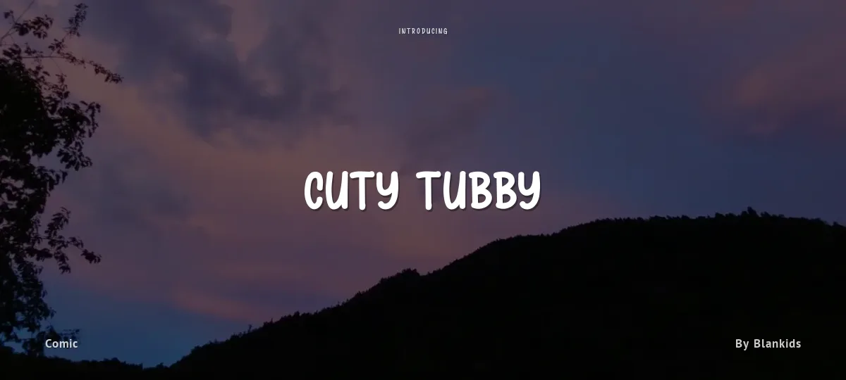 Cuty Tubby font preview