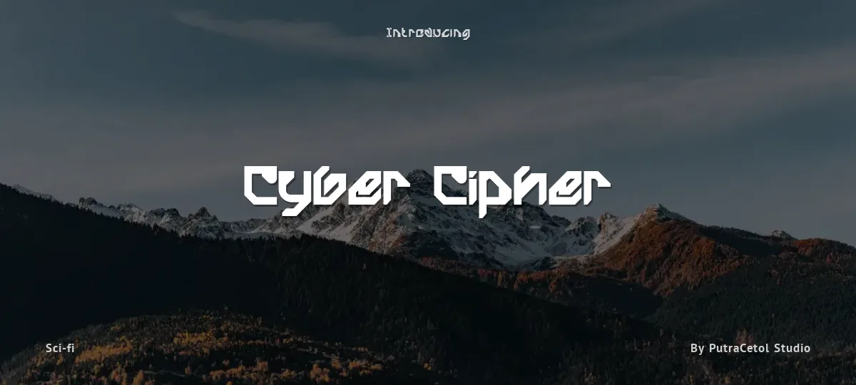 Cyber Cipher font preview