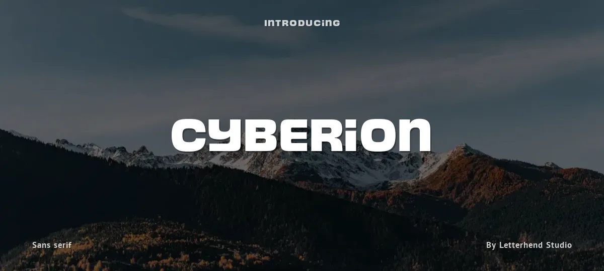 Cyberion font preview