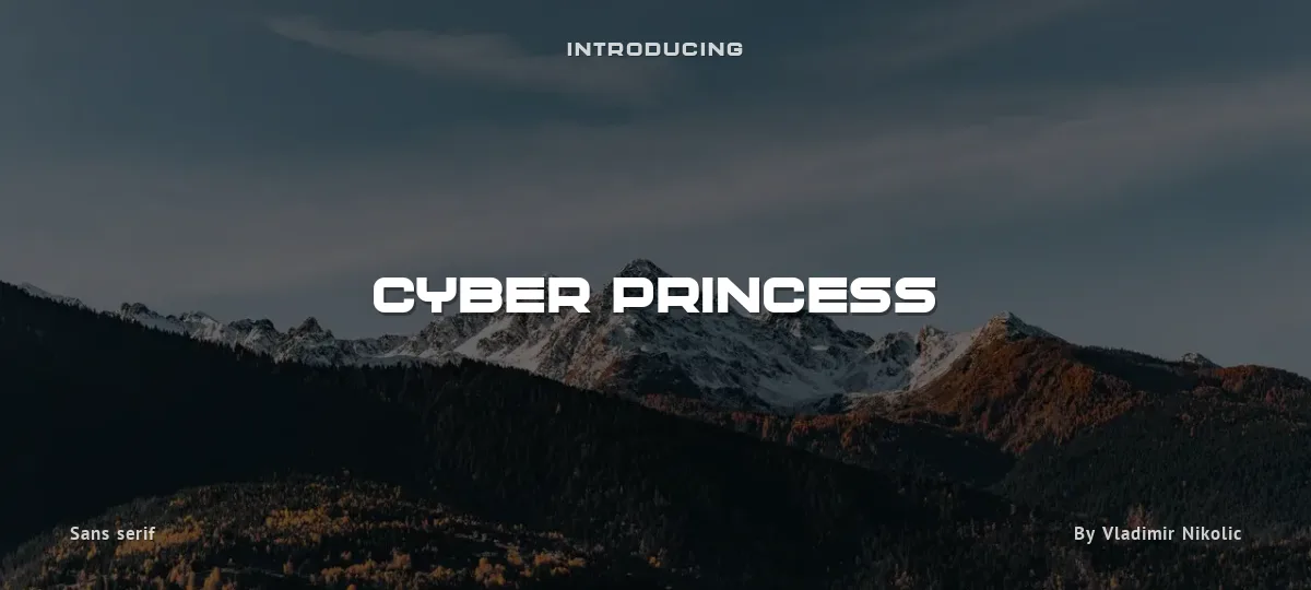 Cyber Princess font preview