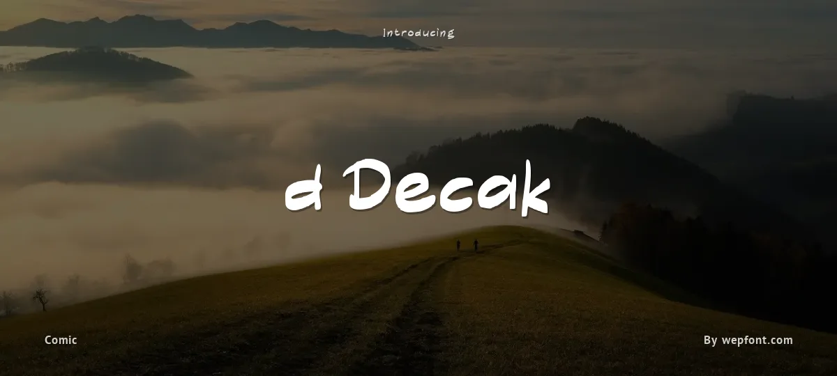 d Decak font preview