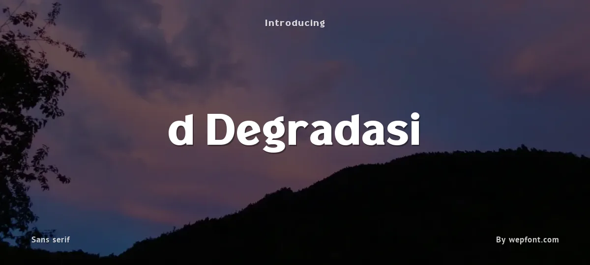 d Degradasi font preview