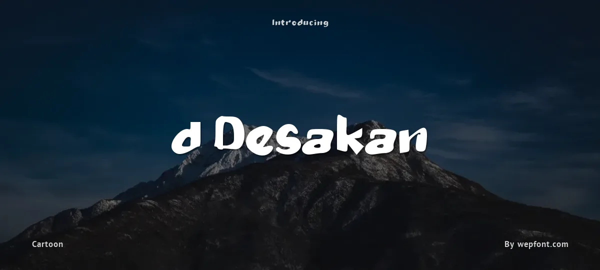 d Desakan font preview