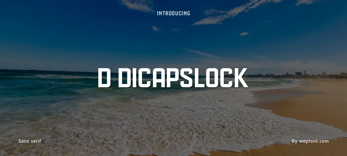 d Dicapslock font preview