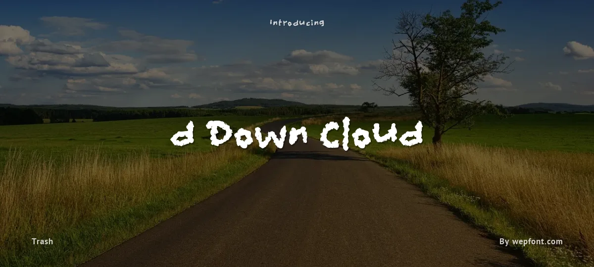 d Down Cloud font preview