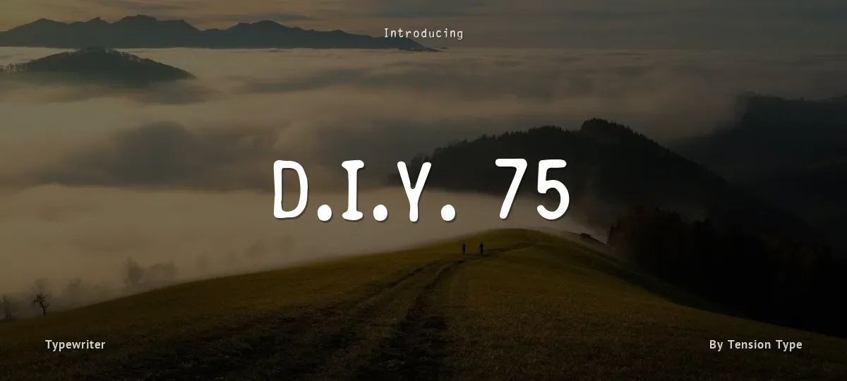 D.I.Y. 75 font preview