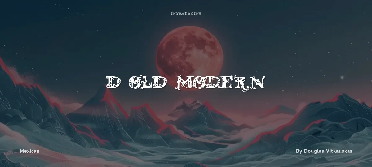 D Old Modern font preview