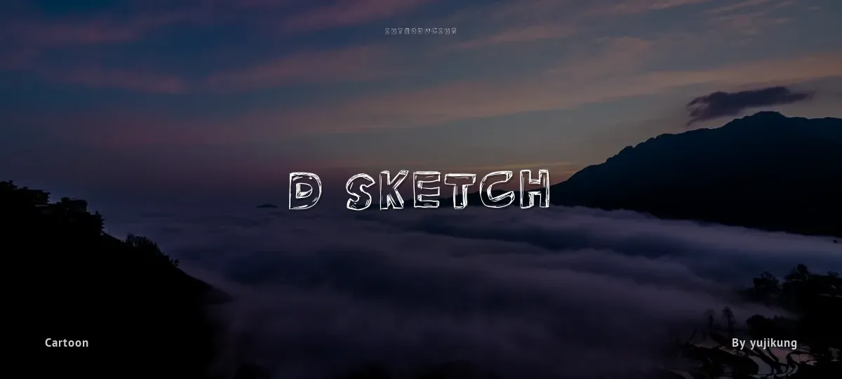 D Sketch font preview