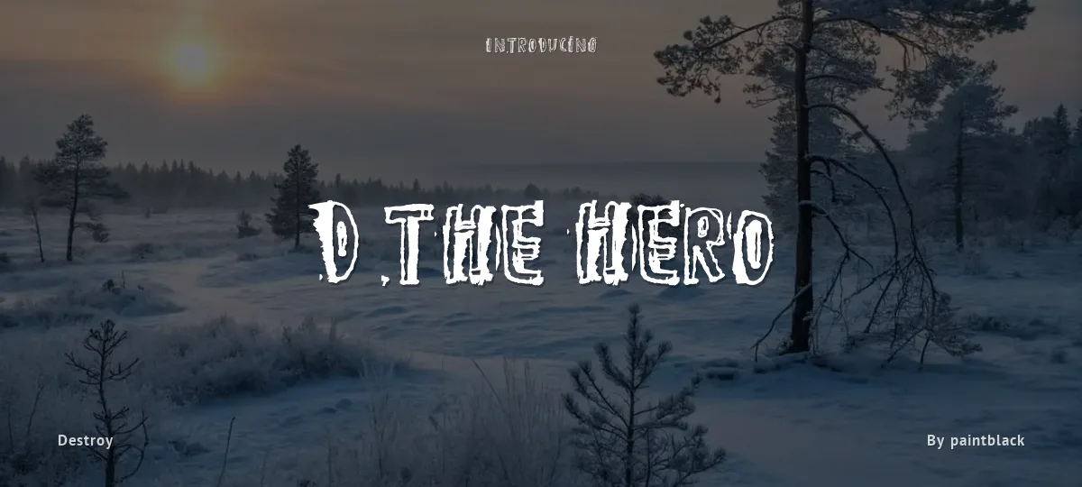 D the Hero font preview