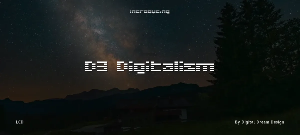 D3 Digitalism font preview