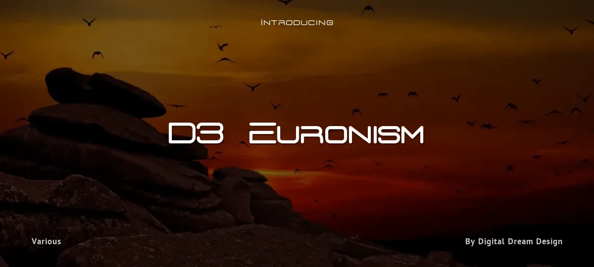 D3 Euronism font preview
