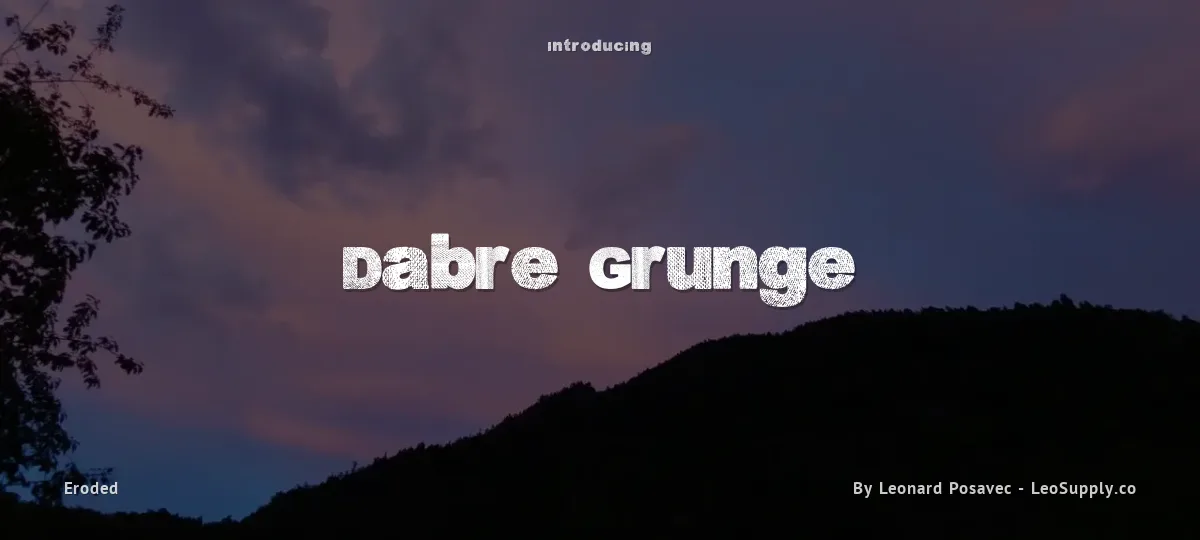 Dabre Grunge font preview