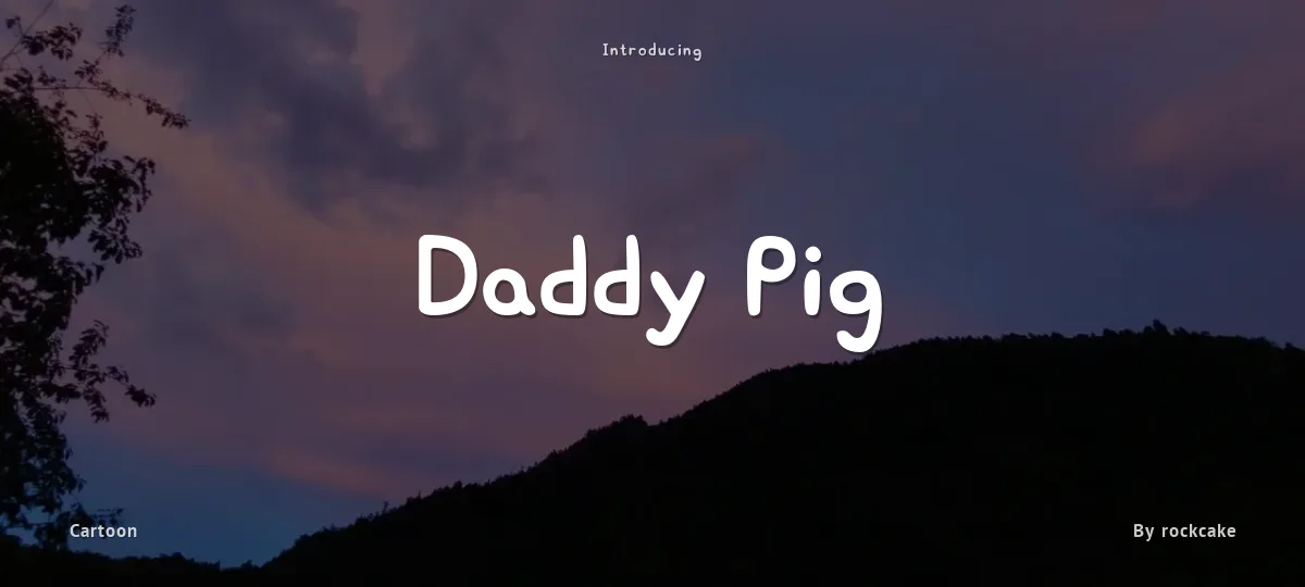 Daddy Pig font preview