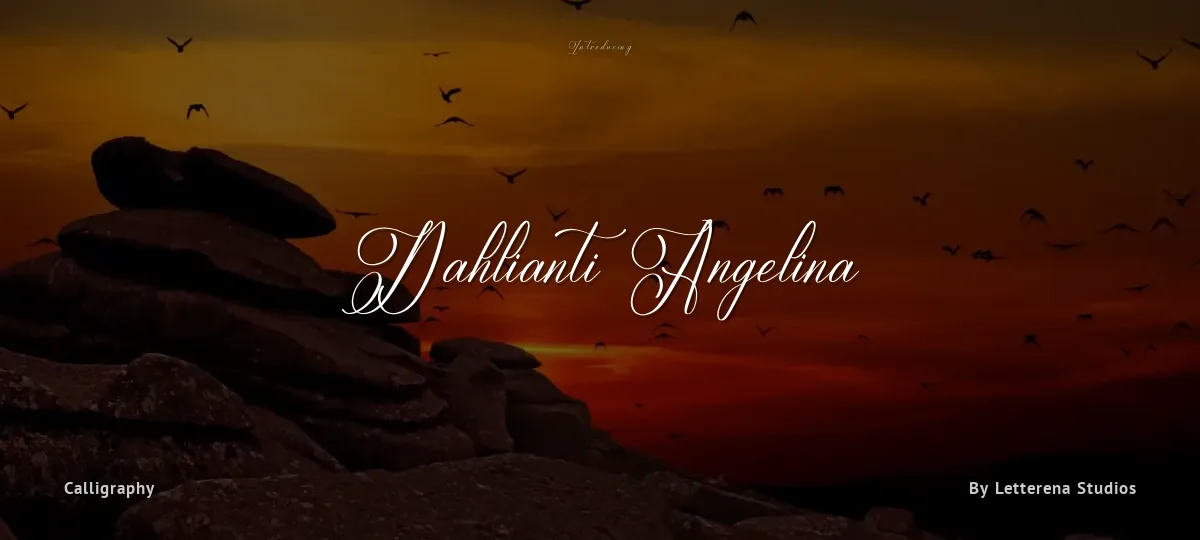 Dahlianti Angelina font preview