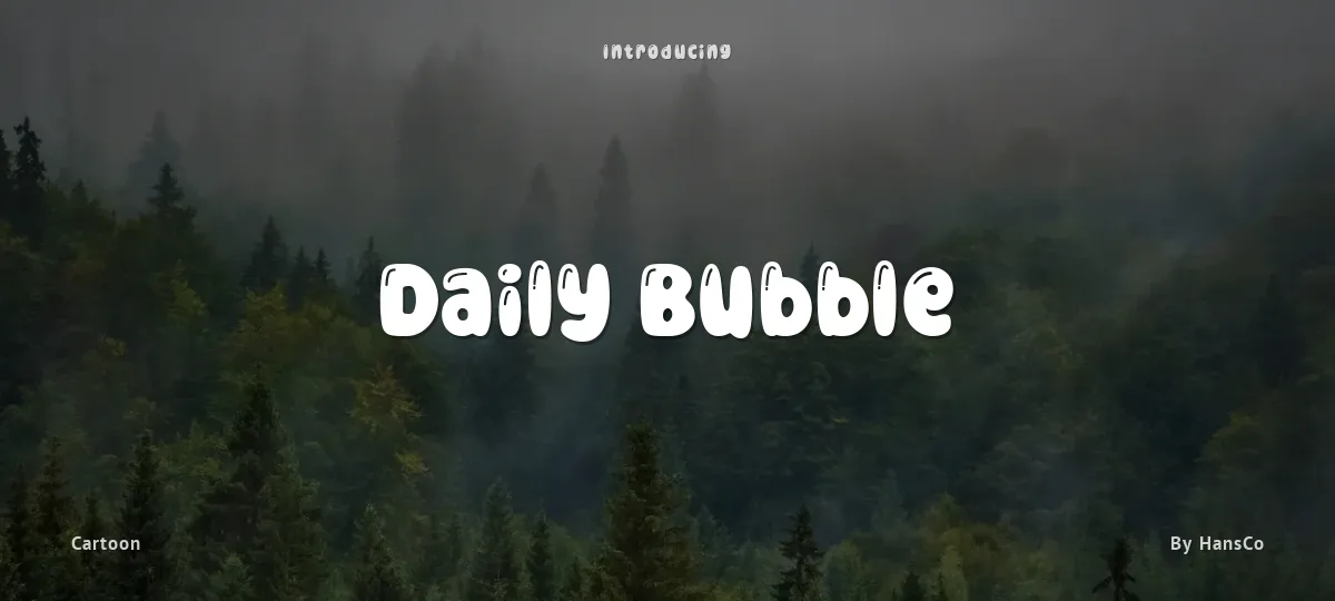 Daily Bubble font preview