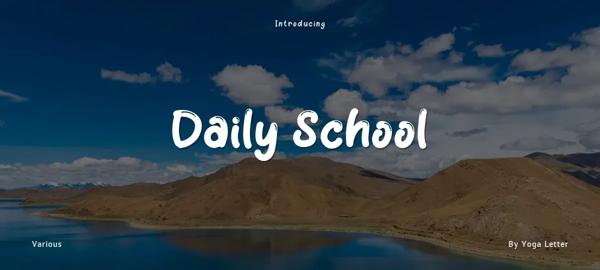 Daily School font preview