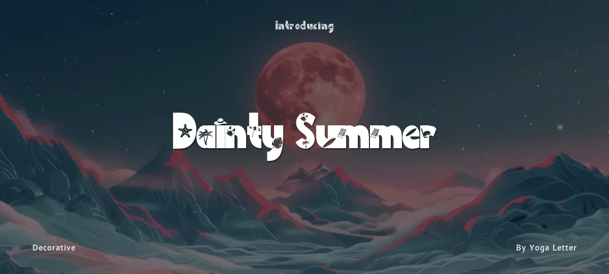 Dainty Summer font preview