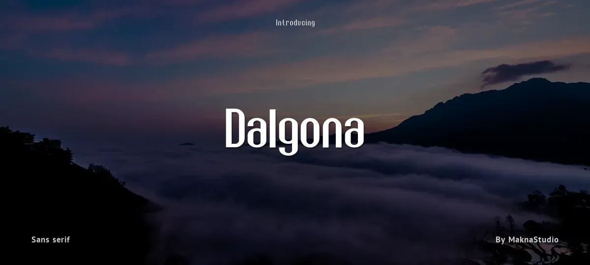 Dalgona font preview