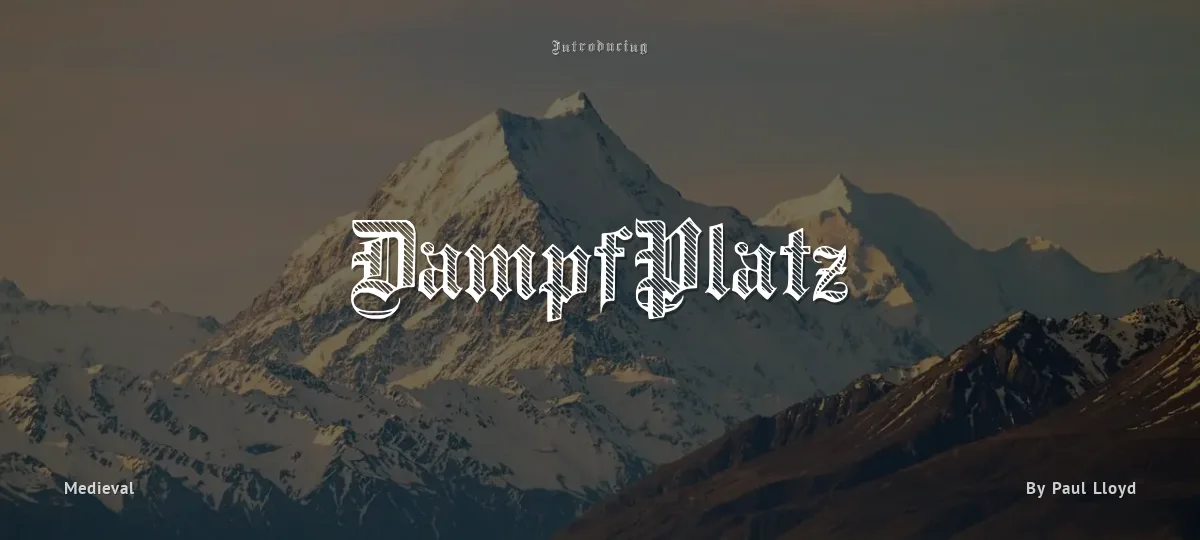 DampfPlatz font preview
