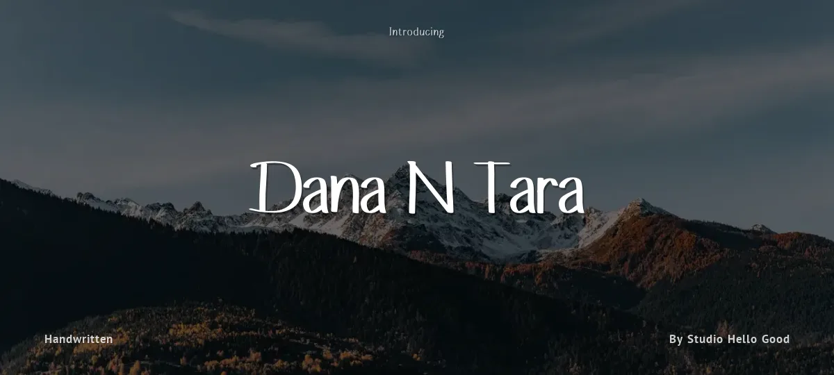 Dana N Tara font preview