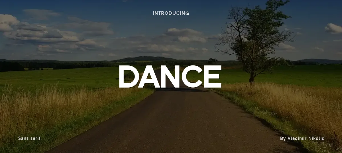 Dance font preview
