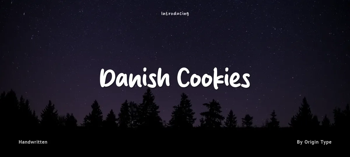 Danish Cookies font preview